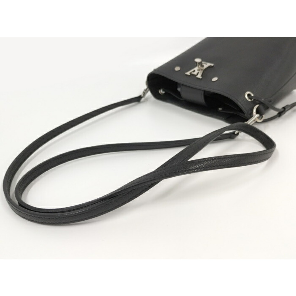 Louis Vuitton Nano Lock Me Bucket Leather Shoulder Bag